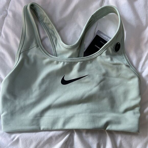 Nike Other - NWT Nike Dri Fit Swoosh Mint Green Medium Support Sports Bra Womens Sz S